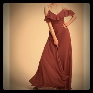 Jenny Yoo burgundy gown